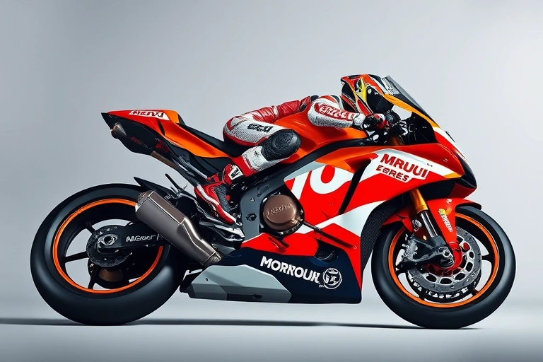 Conceitos visuais relacionados a A ascensão de Marc Márquez na Moto GP: Como a tecnologia de 2025 está moldando o desempenho dos pilotos